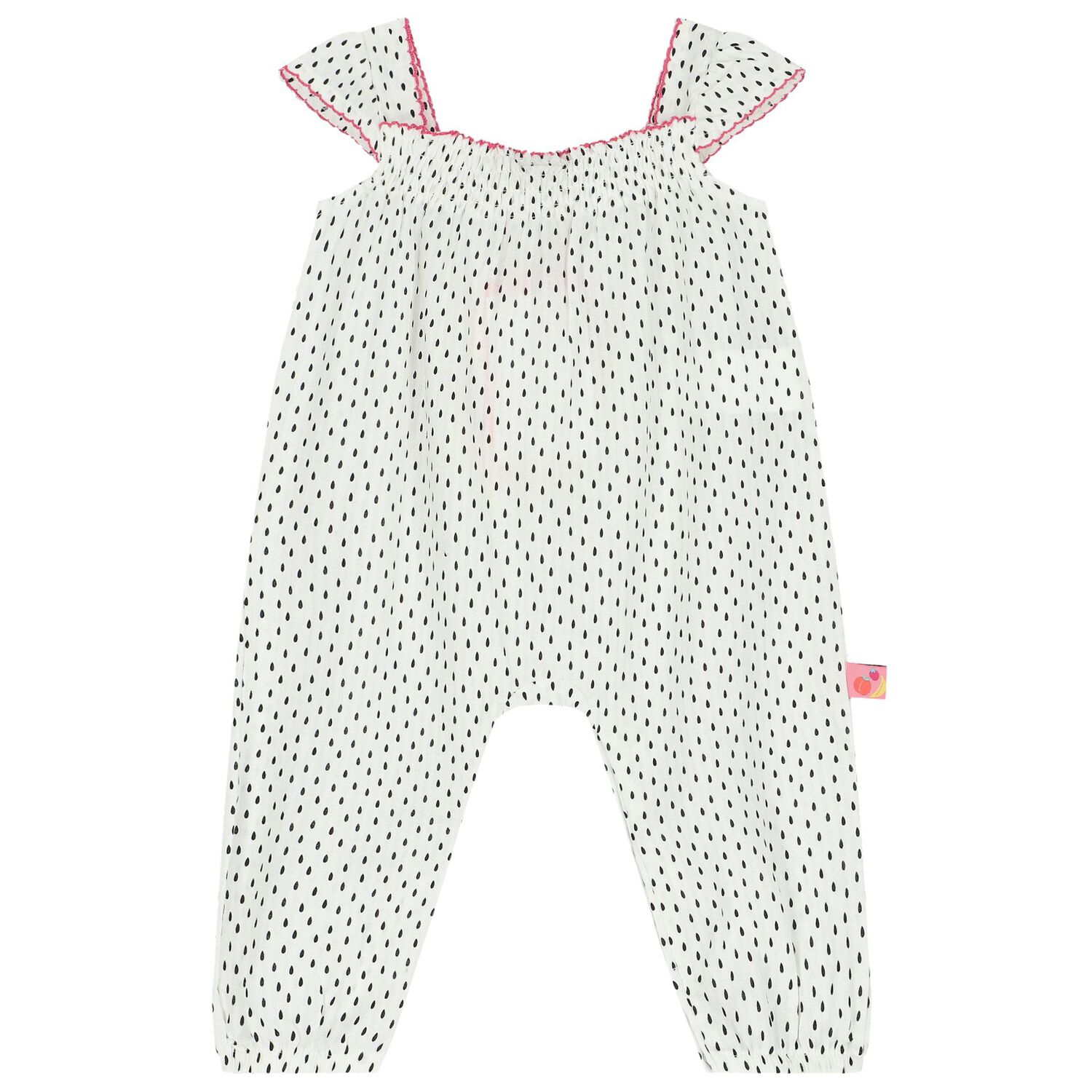 Baby Girls White Watermelon Romper, 1, hi-res