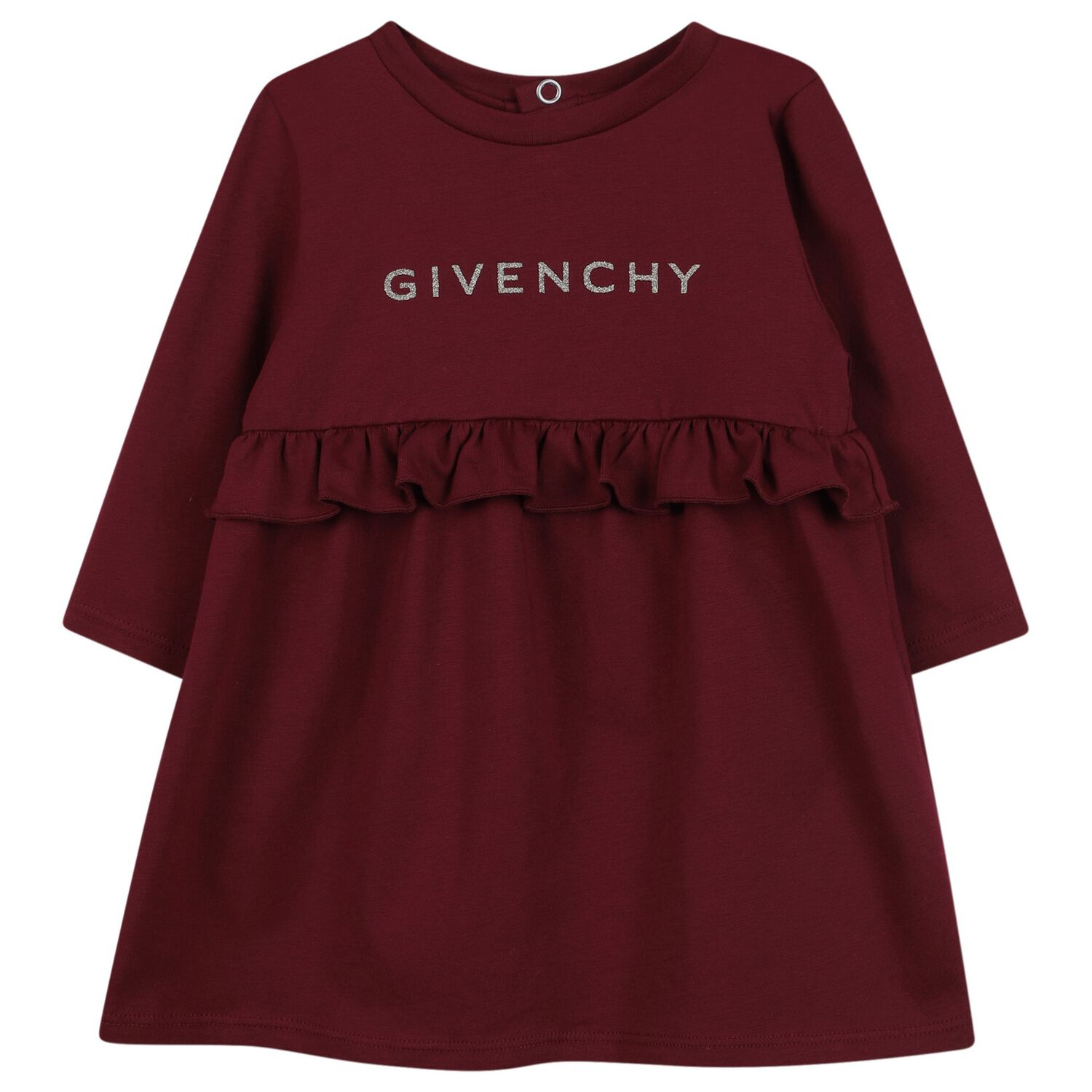 Younger Girls Burgundy Logo Dress, 2, hi-res image number null