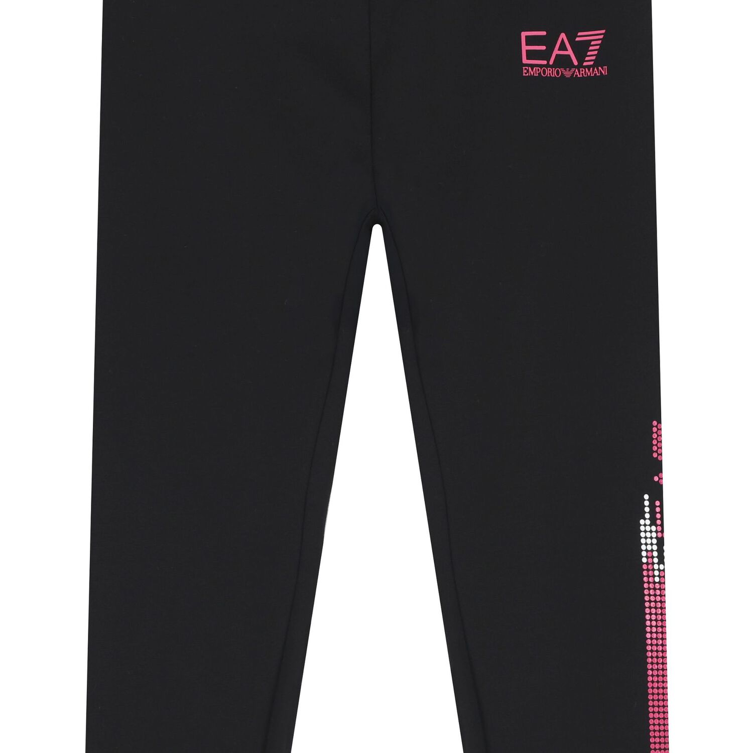 Girls Black Logo Leggings, 1, hi-res
