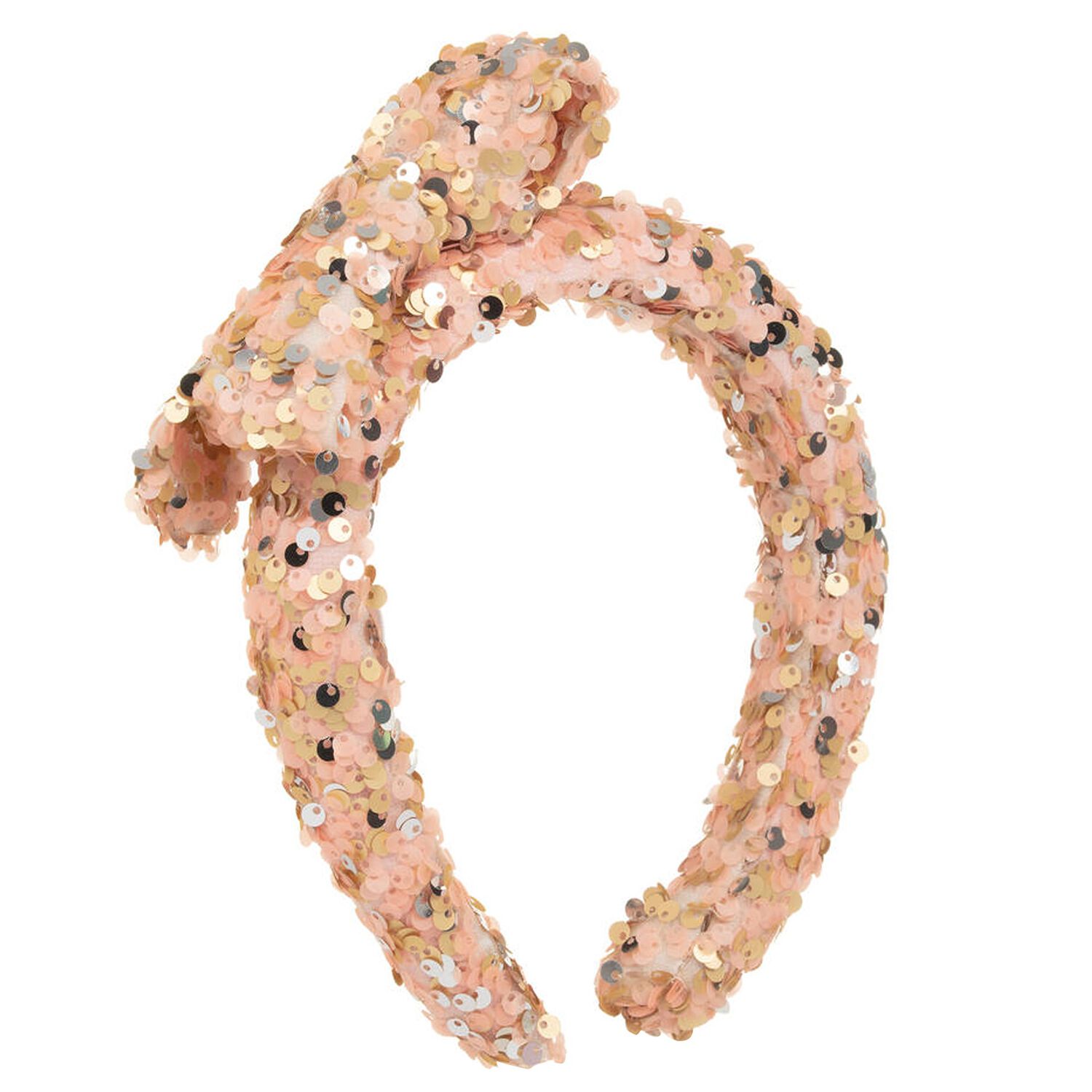 Girls Pink Sequin Bow Headband, 1, hi-res image number null