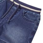 Younger Boys Blue Denim Shorts, 1, hi-res