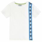 Boys White Logo T-Shirt, 1, hi-res