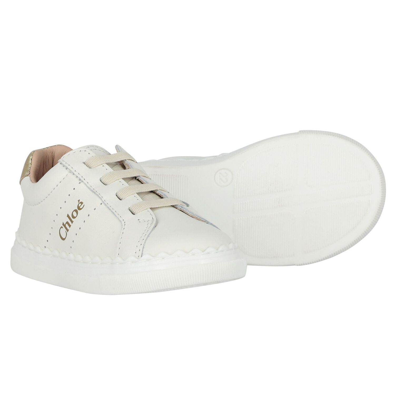 Girls Ivory Logo Trainers, 1, hi-res image number null
