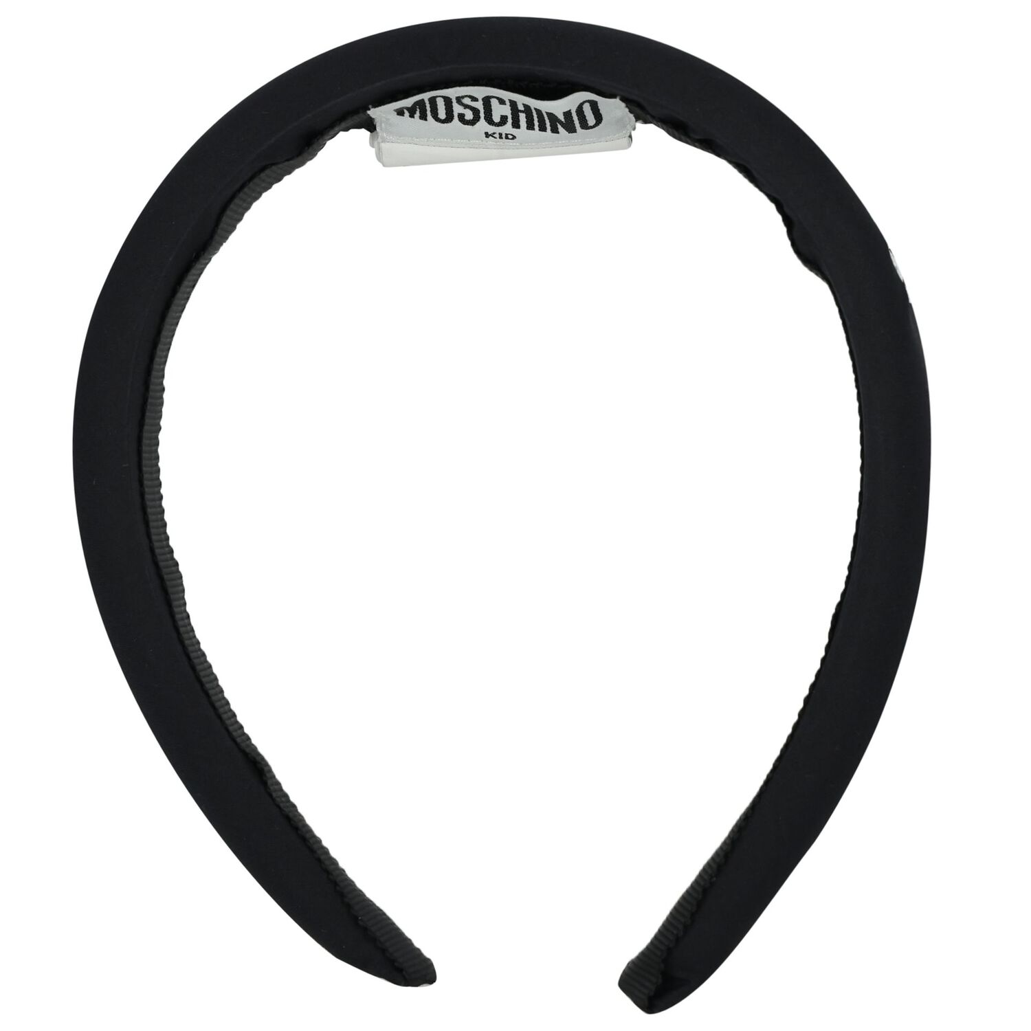 Girls Black Logo Padded Headband, 2, hi-res