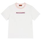 Girls White Logo T-Shirt, 1, hi-res