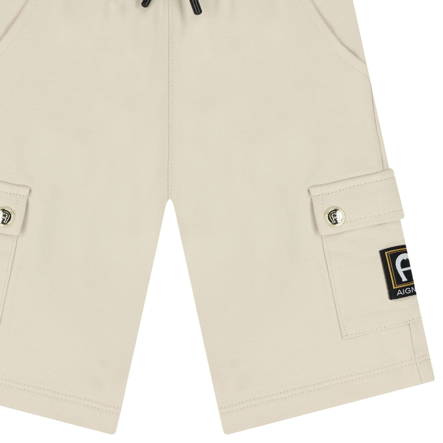 Younger Boys Beige Logo Shorts, 2, hi-res