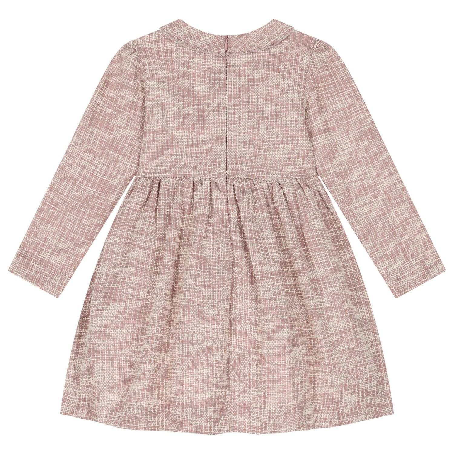 Girls Pink Tweed Dress, 1, hi-res