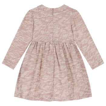 Girls Pink Tweed Dress