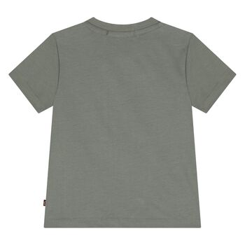 Younger Boys Green Logo T-Shirt