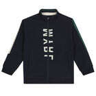 Boys Navy & Green Logo Tracksuit, 1, hi-res