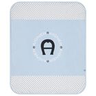 Baby Boys Blue Logo Blanket, 2, hi-res