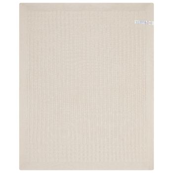 Beige Knit Baby Blanket