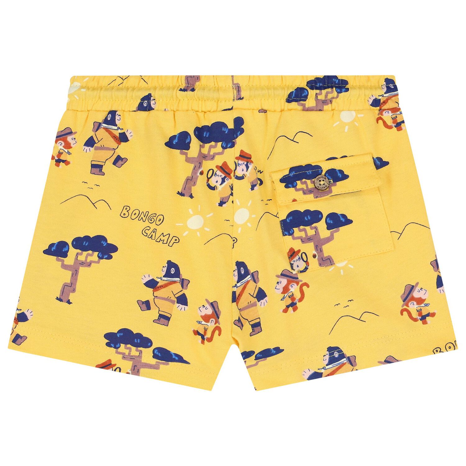 Younger Boys White & Yellow Shorts Set, 1, hi-res
