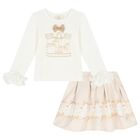 Girls Ivory Carousel Skirt Set, 2, hi-res