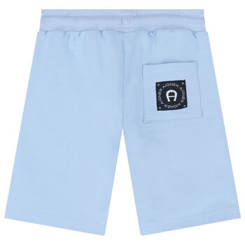 Younger Boys Blue Logo Shorts