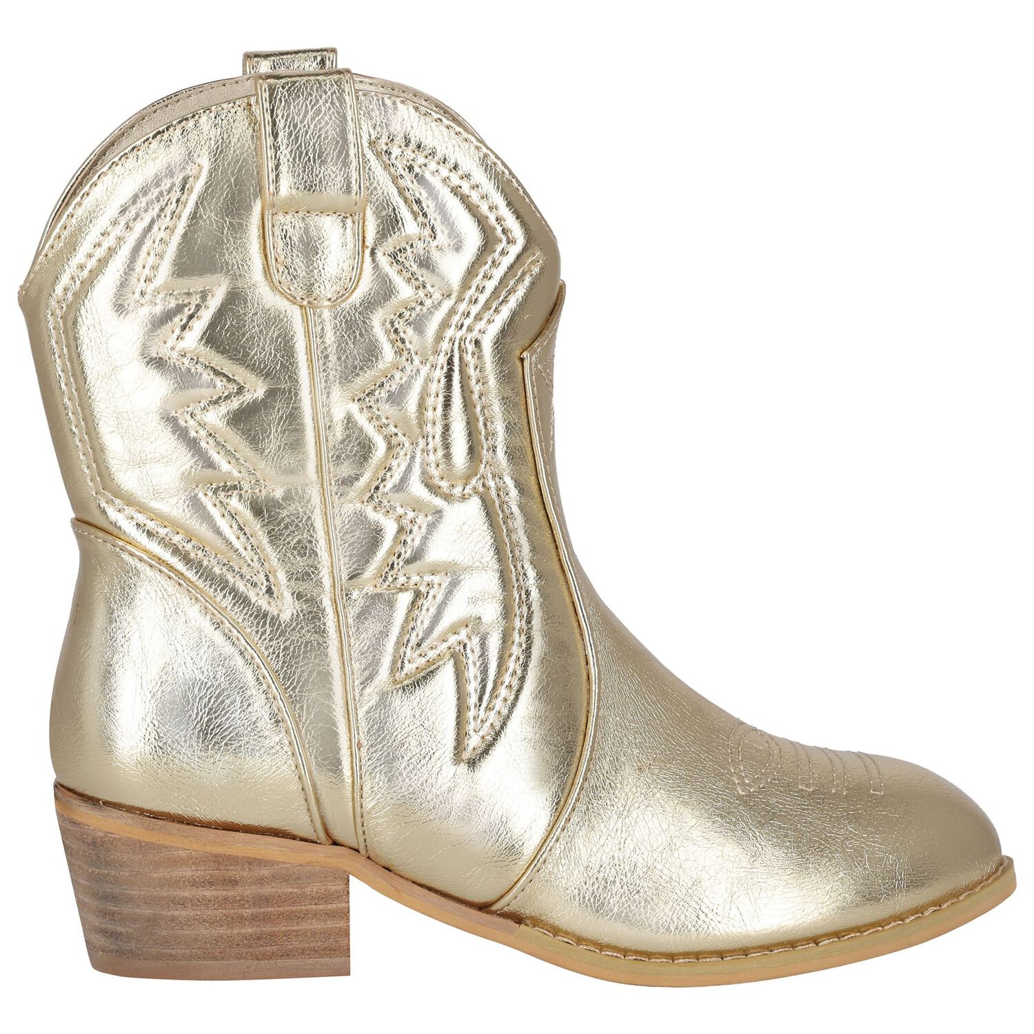 Girls Metallic Gold Boots, 1, hi-res image number null