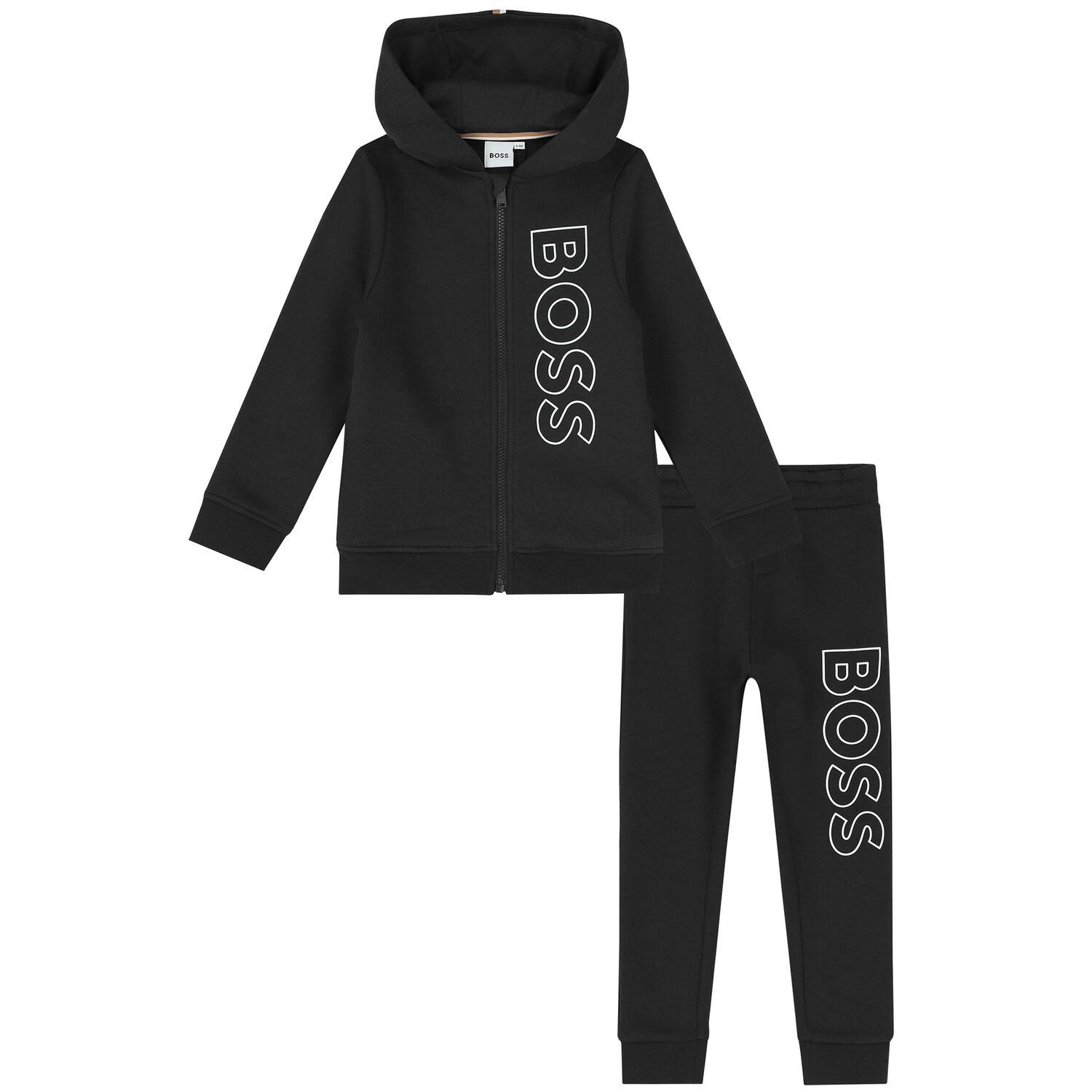 Boys Black Logo Tracksuit, 1, hi-res image number null