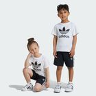 White & Black Logo Shorts Set, 1, hi-res