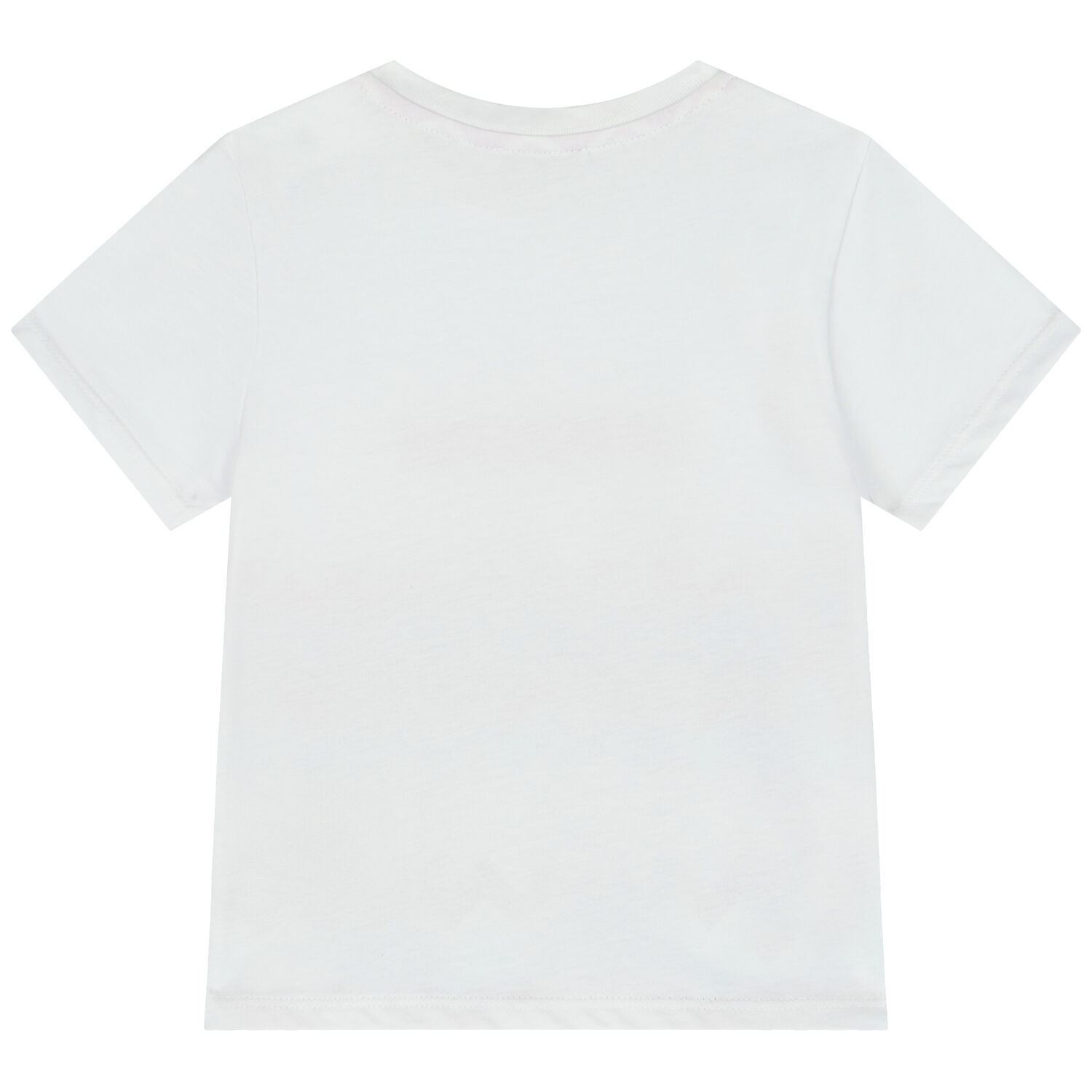 Younger Girls White Logo Zigzag T-Shirt, 1, hi-res