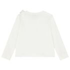 Girls White & Ivory Embellished Floral Skirt Set, 1, hi-res