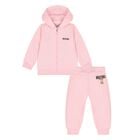 Younger Girls Pink Teddy Bear Logo Tracksuit, 3, hi-res