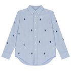 Boys Blue Logo Shirt, 1, hi-res