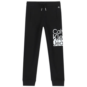 Boys Black Logo Jogger