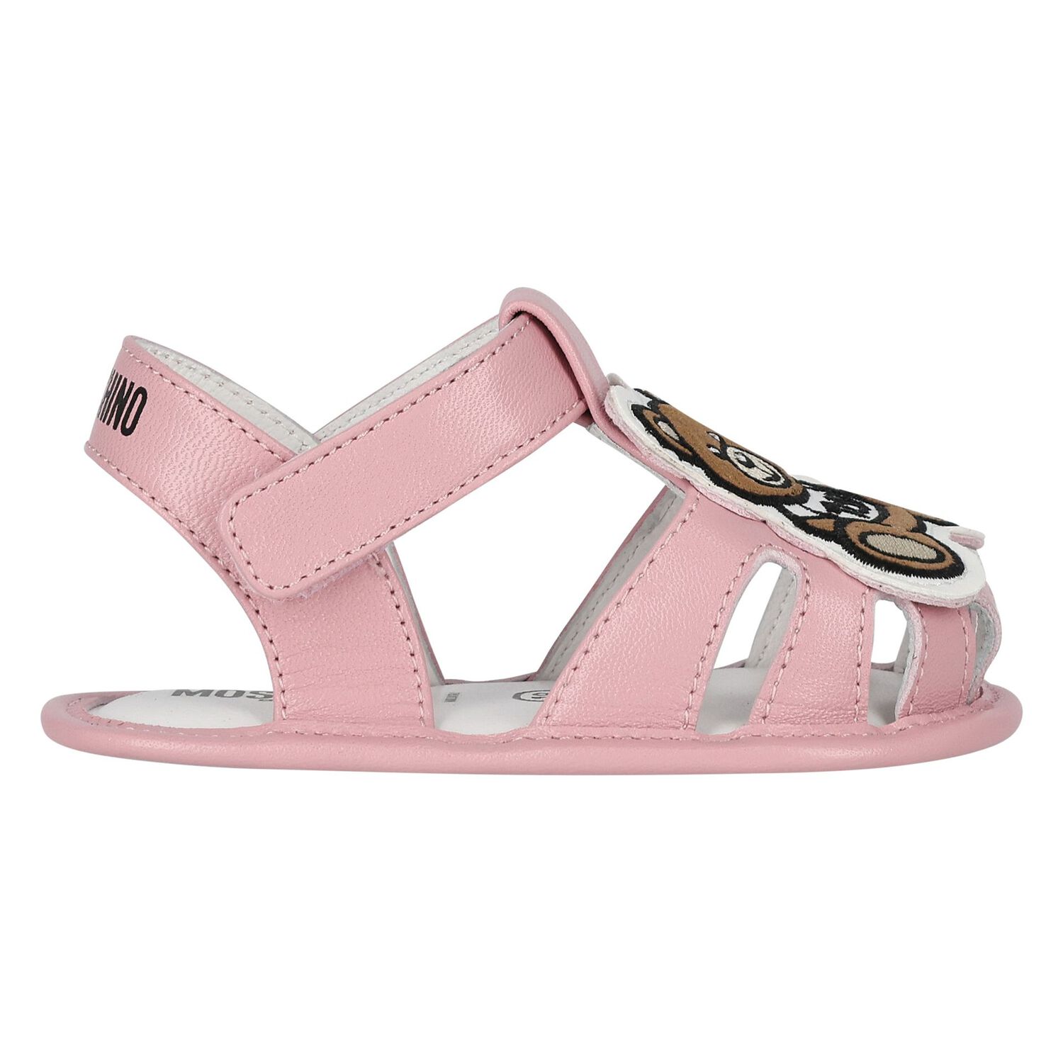 Baby Girls Teddy Bear Logo Sandals, 1, hi-res