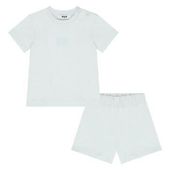Blue Logo Shorts Set