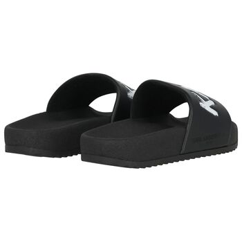 Boys Black Logo Sliders