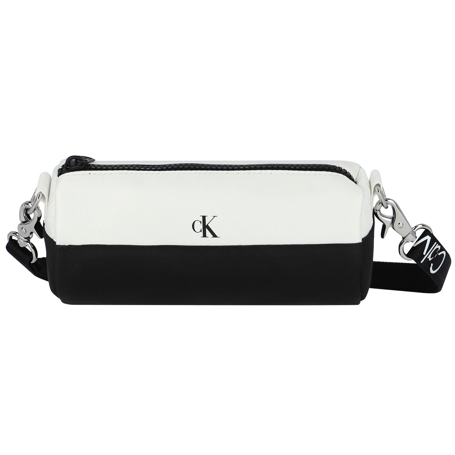 White & Black Logo Bag, 1, hi-res
