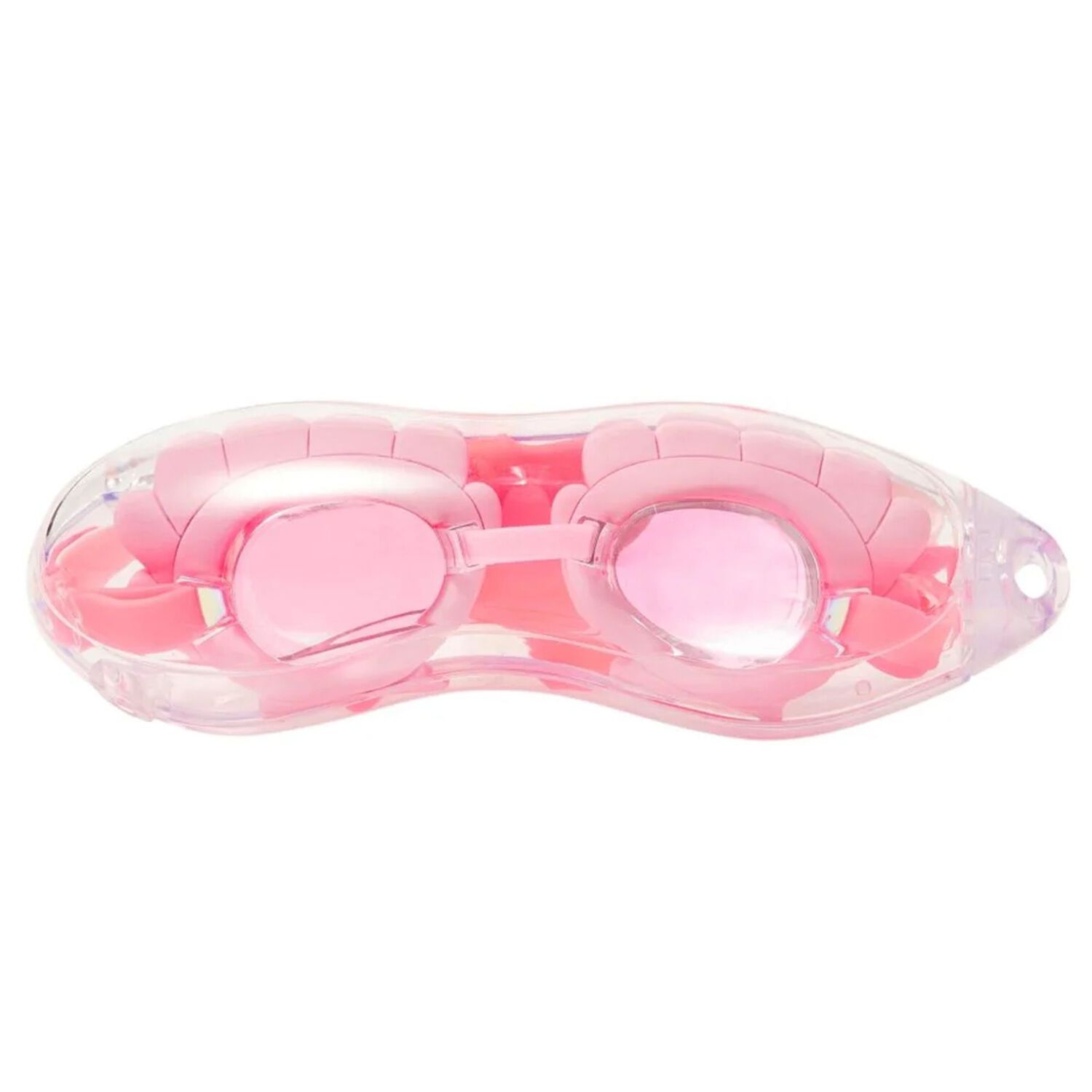 Girls Pink Melody The Mermaid Swimming Goggles, 1, hi-res