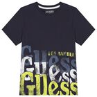 Boys Navy Blue Logo T-Shirt, 2, hi-res