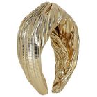 Girls Metallic Gold Headband, 1, hi-res