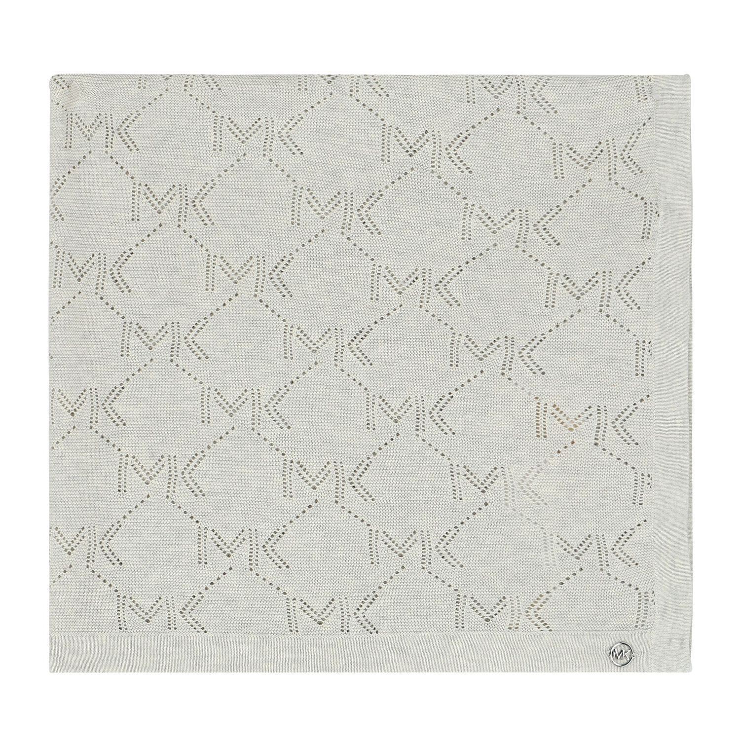 Grey Logo Knitted Baby Blanket, 1, hi-res