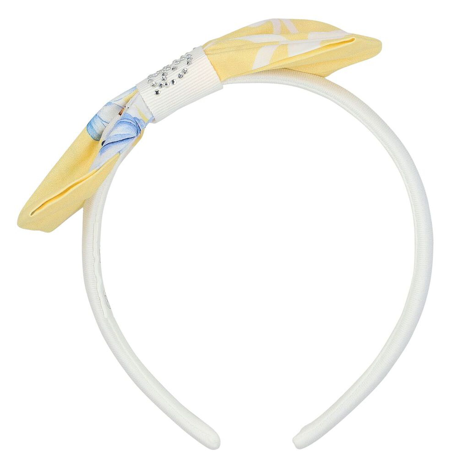 Girls Yellow Logo Bow Headband, 1, hi-res image number null