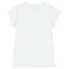 Girls White Butterfly T-Shirt, 1, hi-res