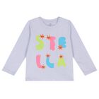 Younger Girls Lilac Logo Long Sleeve Top, 1, hi-res