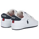Baby Boys White Logo Trainers, 1, hi-res