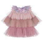 Girls Pink & Purple Tiered Tulle Dress, 1, hi-res