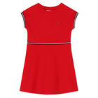 Girls Red Logo Dress, 2, hi-res