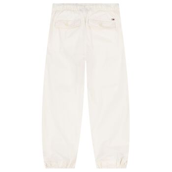 Boys Ivory Logo Trousers