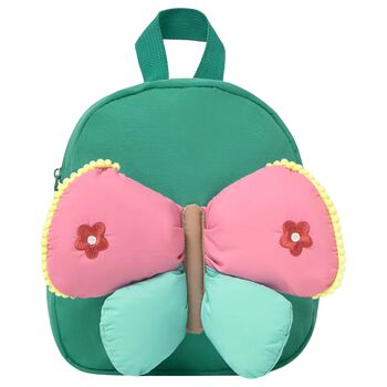 Younger Girls Green & Pink Butterfly Backpack