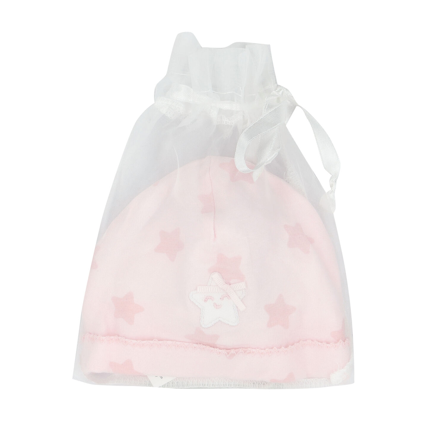 Baby Girls Pink Star Hat, 1, hi-res image number null