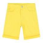 Boys Yellow Logo Shorts, 1, hi-res