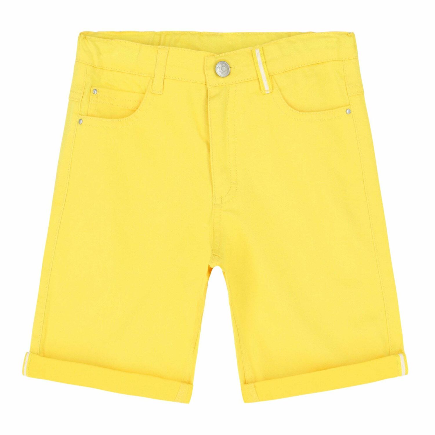 Boys Yellow Logo Shorts, 1, hi-res