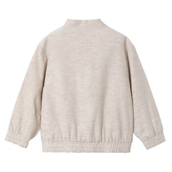 Boys Beige Bomber Jacket