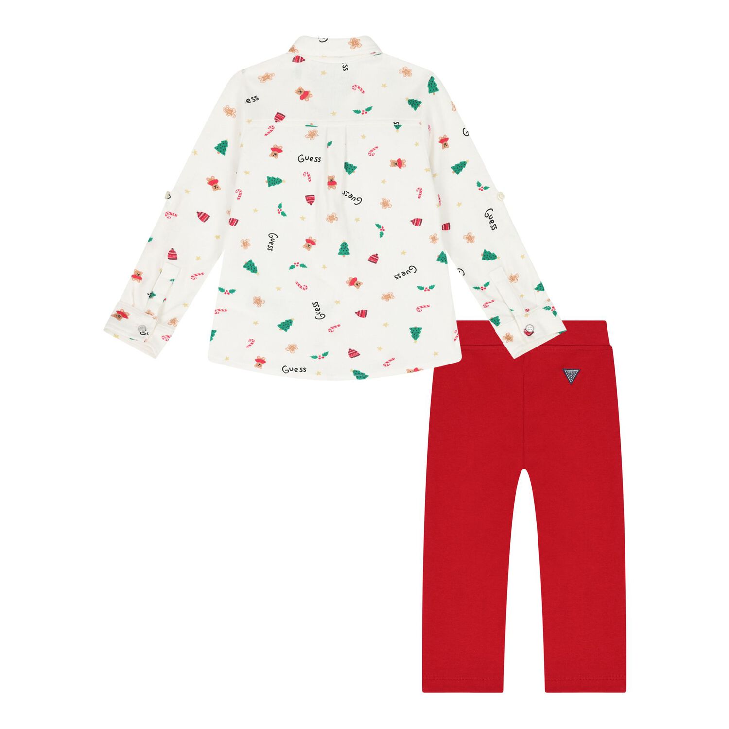 Baby Boys Ivory & Red Festive Trousers Set, 1, hi-res image number null