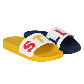 Blue & Yellow Logo Sliders