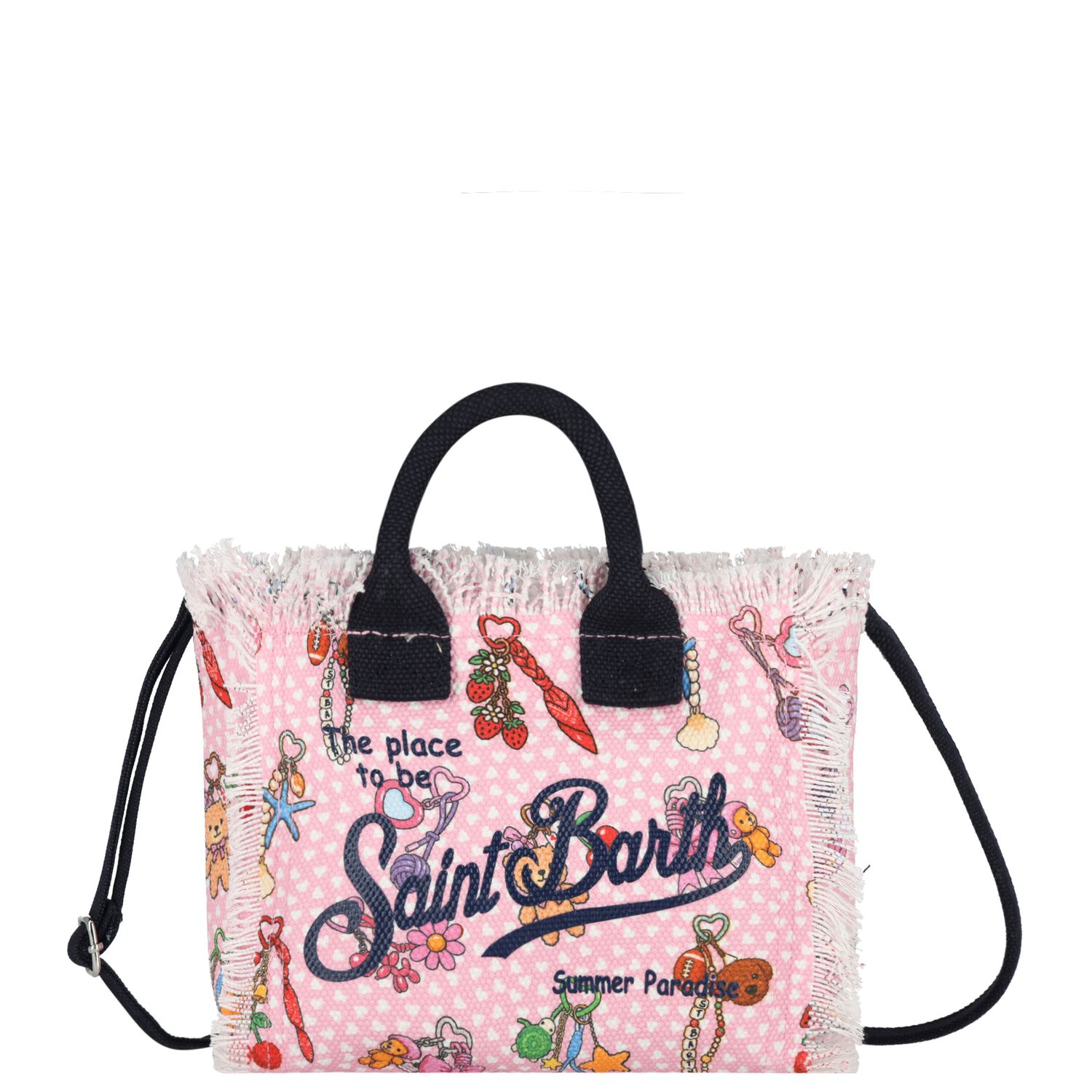 Girls Pink Vanity Charms Mini Handbag ( 22cm ), 1, hi-res